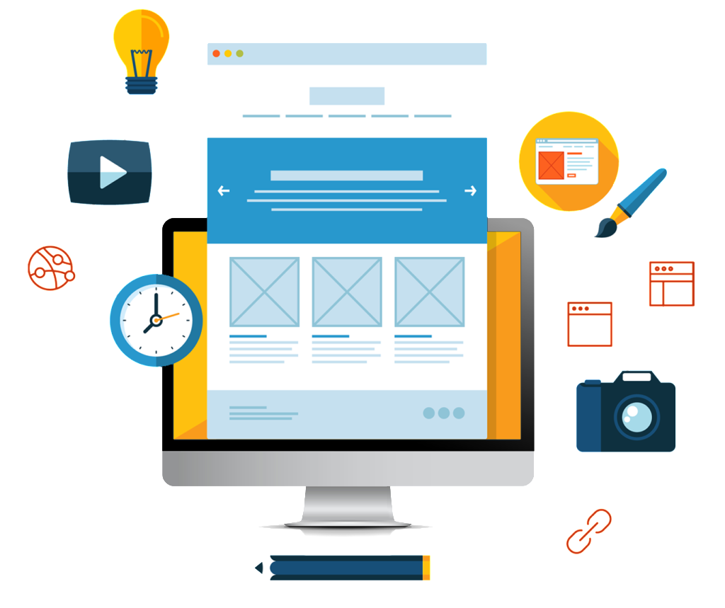 Landing Page, diseño web responsive y moderno en laptop y móvil